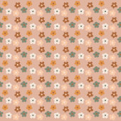 70s Style Blanket Groovy Pastel Flower Power Fleecedecke
