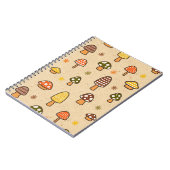 70s Style Retro Mushrooms Spiral Notebook Notizblock (Linke Seite)