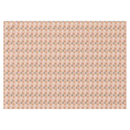 70s Style Tablecloth Groovy Pastel Tiny Flowers Tischdecke (Vorderseite (Horizontal))