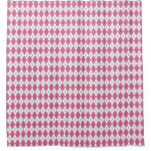 70s Tartan-Pattern Pinky Duschvorhang (Vorderseite)