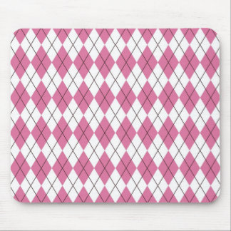 70s Tartan-Pattern Pinky Mousepad