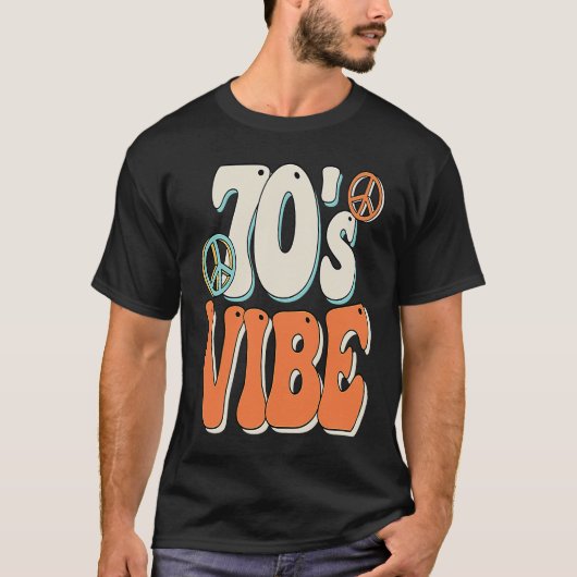 70s Vibe 70s Costume Groovy Peace Hippie 70's Them T-Shirt (Vorderseite)