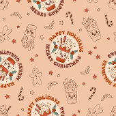 70s Vibe Blanket Groovy Pastel Christmas Accent Fleecedecke