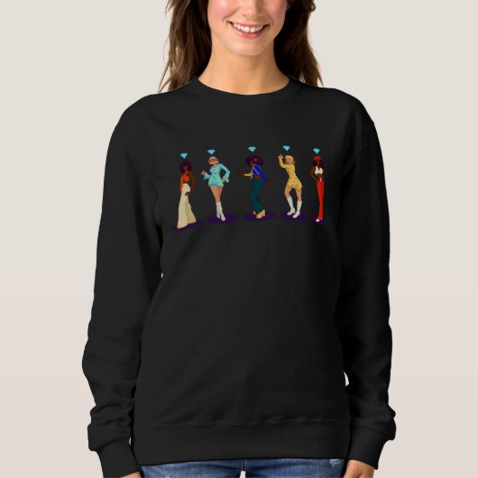 70s women characters sweatshirt (Vorderseite)