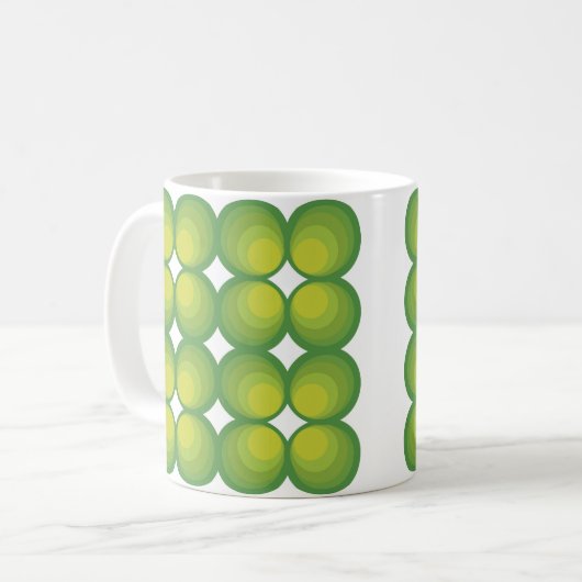 70's years green circle rows... kaffeetasse (Vorderseite Links)