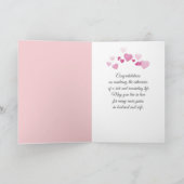 70th Anniversary Dreamy Flowers On Mint Green  Karte (Innenseite)