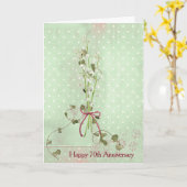 70th Anniversary Lily of the Valley Karte (Gelbe Blume)