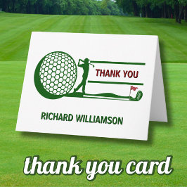 70TH (ANY YEAR) BIRTHDAY PARTY GOLFER DANKESKARTE