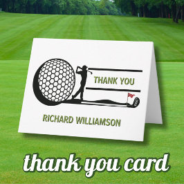 70TH (ANY YEAR) BIRTHDAY PARTY GOLFER  DANKESKARTE