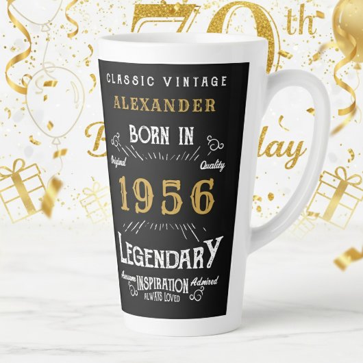 70th Birthday 1956 Legendary Retro Milchtasse