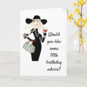 *70th BIRTHDAY ADVICE* TO A CO-WORKER Card Karte (Gelbe Blume)