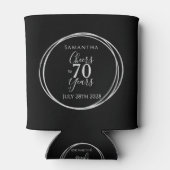70th Birthday Black Silver Cheers 70 Years Dosenkühler (Rückseite)