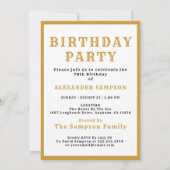 70th Birthday Born 1956 White Gold Legend Einladung (Rückseite)