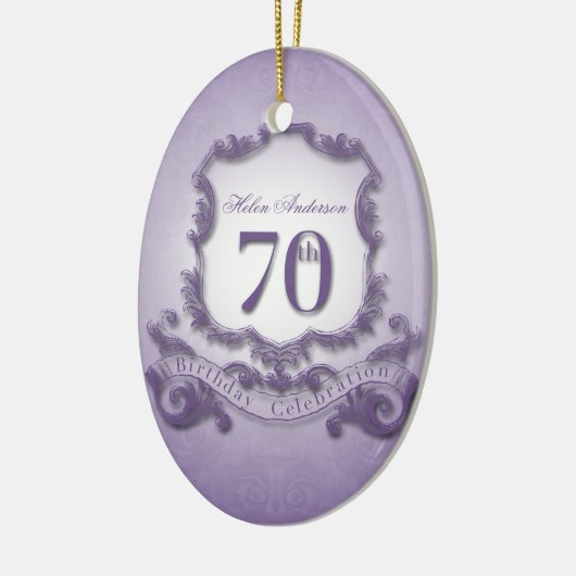 70th Birthday Celebration Personalized Ornament (Links)