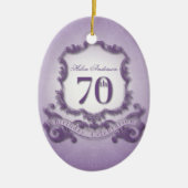 70th Birthday Celebration Personalized Ornament (Vorne)