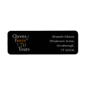 70th Birthday Cheers and Beers Return Address (Vorne)