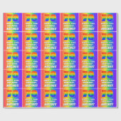 70th Birthday: Colorful, Fun Rainbow Pattern # 70 Geschenkpapier (Flach)