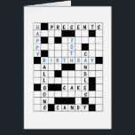 70th Birthday, Crossword Puzzle<br><div class="desc">Great card for a crossword puzzle enthusiast. 70th birthday card that shows a crossword puzzle with the words 'Happy 70th birthday' filled in. They will love this birthday card!</div>