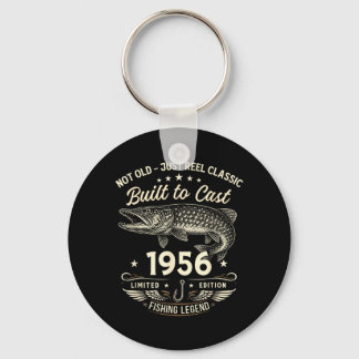 70th Birthday Fishing Gift Men Original 1956 Lied Schlüsselanhänger
