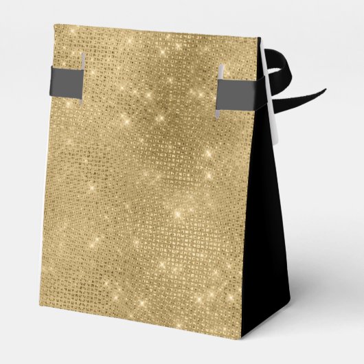 70th Birthday Gold Thank You Favor Box Geschenkschachtel (Rückseite)