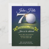 70th Birthday Golf Theme  Einladung (Vorderseite)
