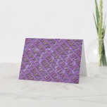 70th Birthday Greeting with letters in relief 2 Karte<br><div class="desc">Happy birthday with letters in faux-relief (printed image) and drop shadow. Only number (70th) and color background (purple) are customizable.</div>