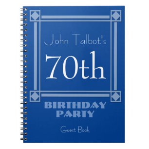 70th Birthday Guest Book Notizblock