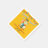 70th Birthday Modern Fiesta Cheers to 70 Years  Serviette (Ecke)