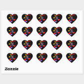 70th Birthday Music Notes  Heart Sticker (Blatt)