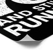 70th Birthday Older Runners Over The Hill 70 Runni Poster (Ecke)