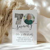 70th Birthday Party Elegant 2 Photo 70th Birthday Einladung