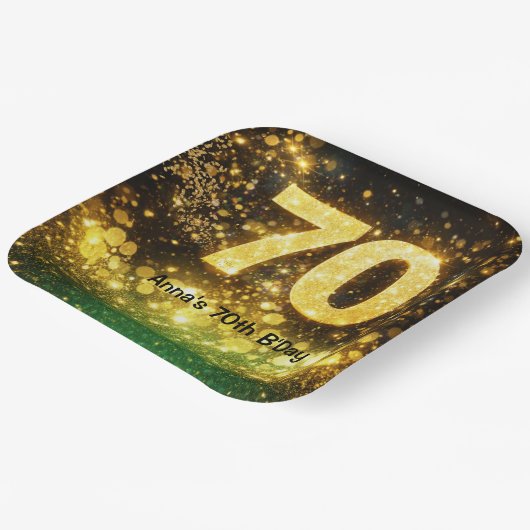 70th Birthday Party  Pappteller (Gewinkelt)