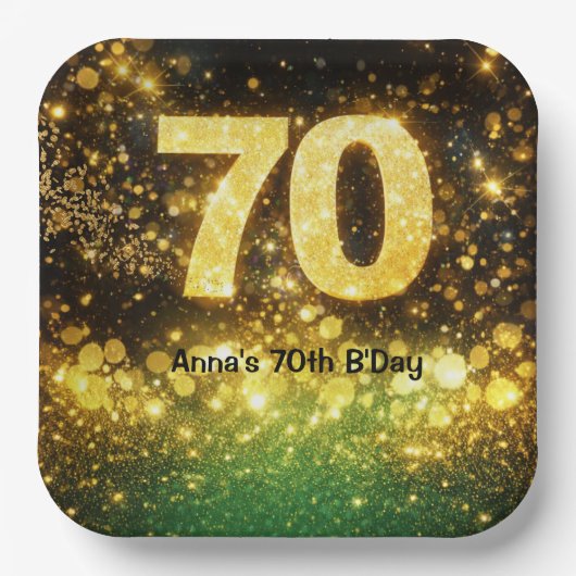 70th Birthday Party  Pappteller (Vorderseite)