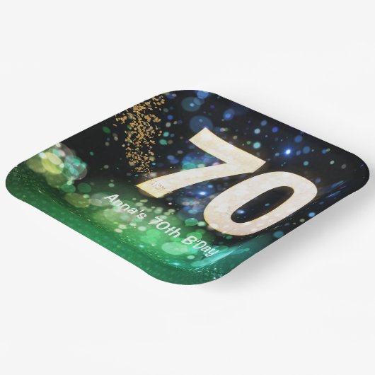 70th Birthday Party  Pappteller (Gewinkelt)