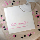 70th Birthday Party Pink Hello 70 Modern Elegant Serviette