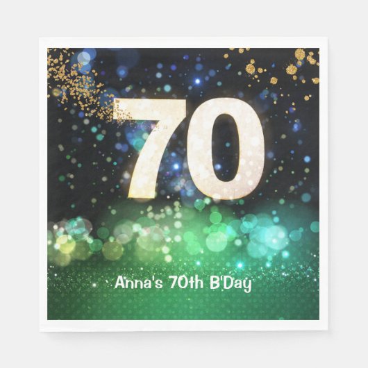 70th Birthday Party  Serviette (Vorderseite)