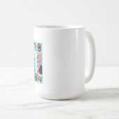 70th Birthday Photo Collage Blue  Kaffeetasse (VorderseiteRechts)