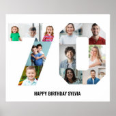 70th Birthday Photo Collage  Poster (Vorne)