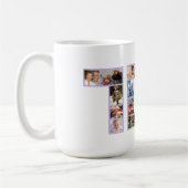 70th Birthday Photo Collage purple Kaffeetasse (Links)