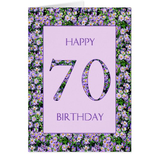 70th Birthday Purple Daisies (Vorne)