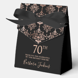 70th Birthday Rose Gold Elegant Thank You  Geschenkschachtel