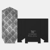 70th Birthday Silver Damask Thank You  Geschenkschachtel (Ungefaltet)
