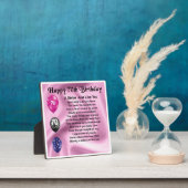 70th Birthday Sister Poem Platte Fotoplatte (InSitu)