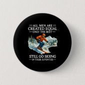 70th Birthday Skier Man 70 Years Old Skiing Lover  Button (Vorderseite)