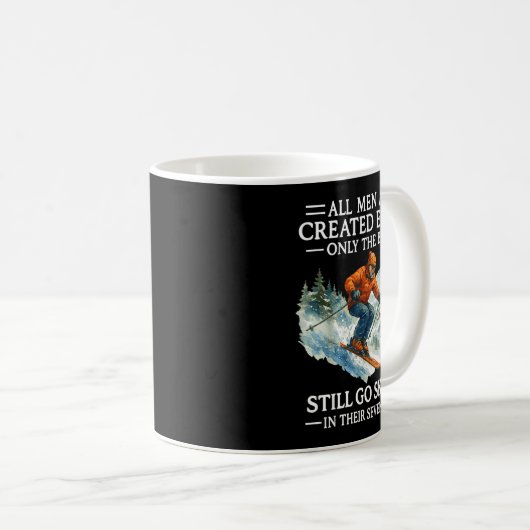 70th Birthday Skier Man 70 Years Old Skiing Lover  Kaffeetasse (VorderseiteRechts)