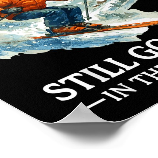 70th Birthday Skier Man 70 Years Old Skiing Lover Poster (Ecke)