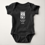 70th Birthday Speed Limit Sign Auto Mechanic Car Baby Strampler<br><div class="desc">Hope you like it</div>