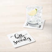 70th Birthday Women Hello 70 Cute 70 Years Old Rechteckiger Pappuntersetzer (Vor Ort)