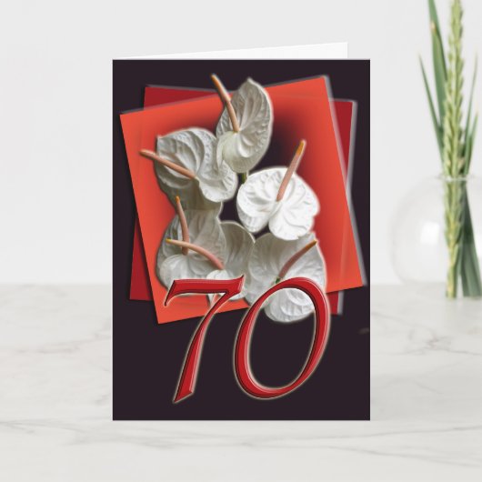 70th Happy Birthday Card Karte (Vorderseite)