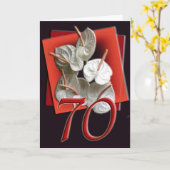 70th Happy Birthday Card Karte (Gelbe Blume)